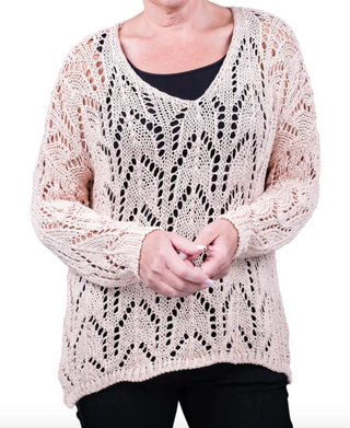 Brooks Open Knit Sweater BLS136 - dolly mama boutique