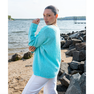 V-Neck Scramble Stitch Sweater