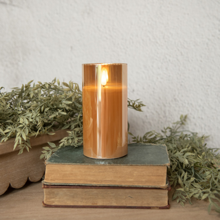 6” Champagne Glass 3D Flame Candle