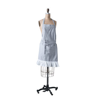 Black & Cream Cotton Apron - dolly mama boutique