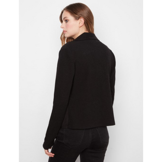 Knit Sleeve Suede Jacket