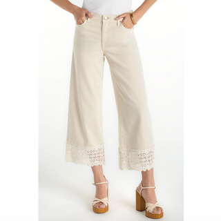 Stride Lace-Hem Pants - dolly mama boutique