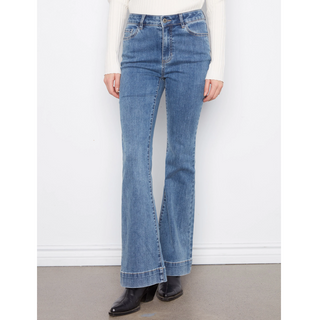 Flare-Leg Stretch Denim Pant