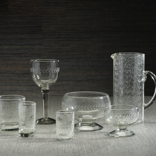 Tuscan Etched Glass Pitcher - dolly mama boutique