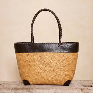 Borneo Rattan Tote - dolly mama boutique