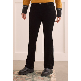 Micro Boot Cut Black Twill Pant - dolly mama boutique