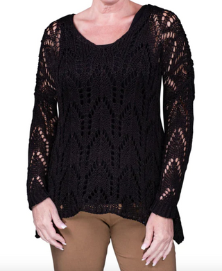 Brooks Open Knit Sweater BLS136 - dolly mama boutique