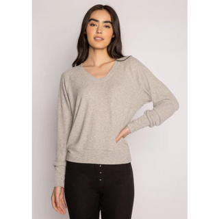 Heather Grey Pajama Essentials Top - dolly mama boutique