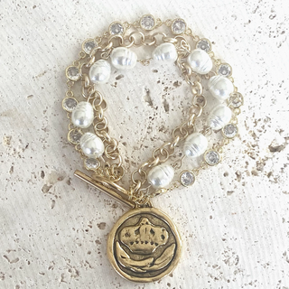 Triple Strand Bee Bracelet - dolly mama boutique