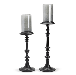 Smoked Glass Candleholder HIT931-S2
