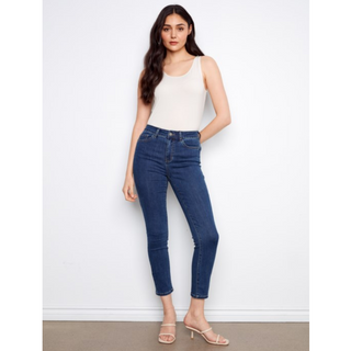 Claudia Slim-Leg Denim Pant - dolly mama boutique
