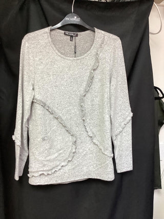 Ruffled Trim Knit Top BC768