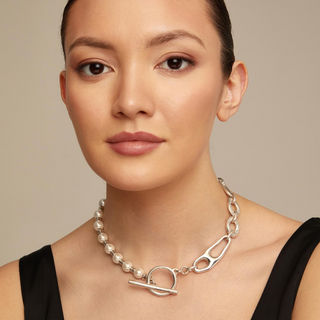 Pearl & Match Toggle Necklace