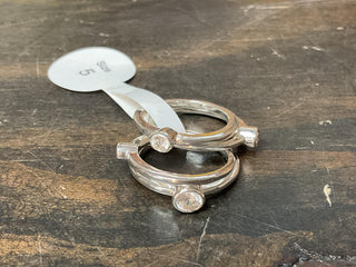CZ Stack Ring Set