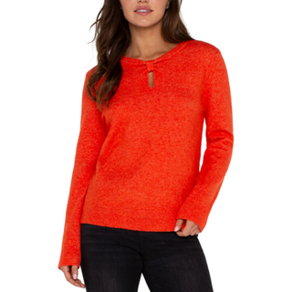 Sweater with Bow Detail Neckline