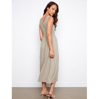 Sleeveless Smocked Dress - dolly mama boutique