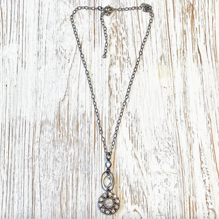 Vintage Rustic Crystal Necklace - dolly mama boutique