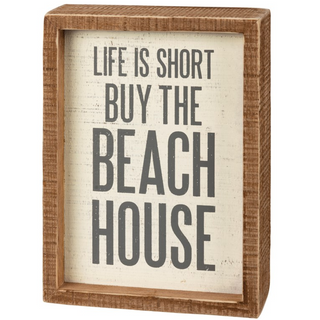 Framed Box Sign "Life is Short" - dolly mama boutique