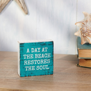 Block Sign "A Day At The Beach" - dolly mama boutique