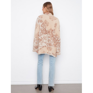 Plush Floral Cardigan with Pockets