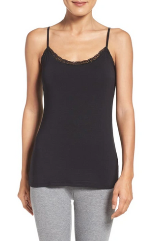 Lace Trim Shelf-Bra Cami