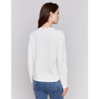 Soutache Embroidered Crew-Neck Sweter - dolly mama boutique