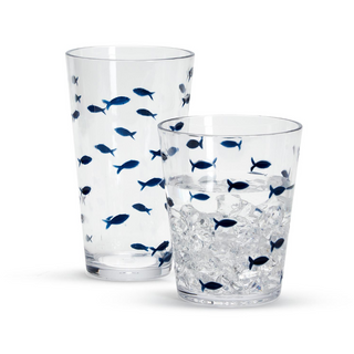 Blue Fish Acrylic Drinking Glass - dolly mama boutique