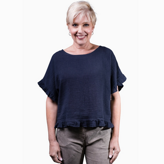 Kinslee Ruffle Top - dolly mama boutique
