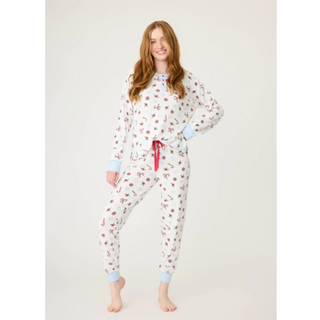 Candy Cane Ski Jammie Set - dolly mama boutique