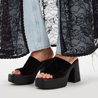 Zoe Suede Platform Sandal