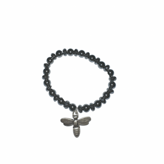 Bracelet Bee Hematite - dolly mama boutique