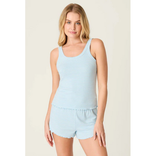 Sweet Stripes Pointelle Pajama Camisole - dolly mama boutique
