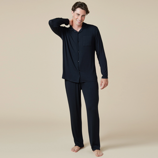 Men’s Notch-Collar Pajama Set