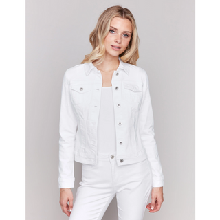 Basic White Denim Jacket