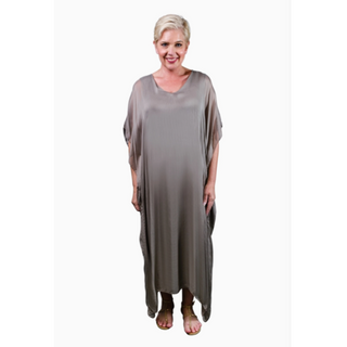 Helen Silk Long Kaftan Dress - dolly mama boutique