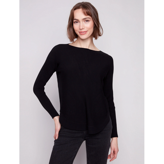 Boatneck Sweater with Pockets - dolly mama boutique