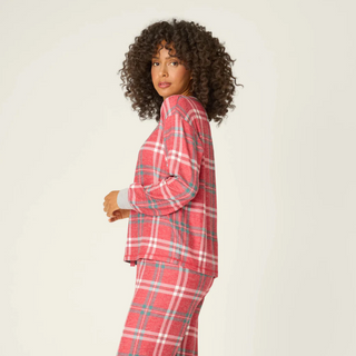 Plaid Crewneck Jammie Top