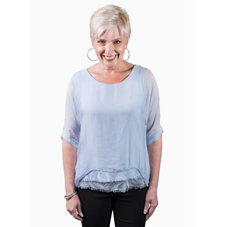 Adriana Double Raw-Edge Top