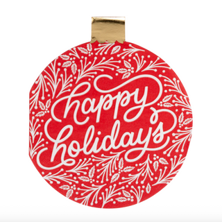 “Happy Holidays” Ornament Cocktail Napkins - dolly mama boutique