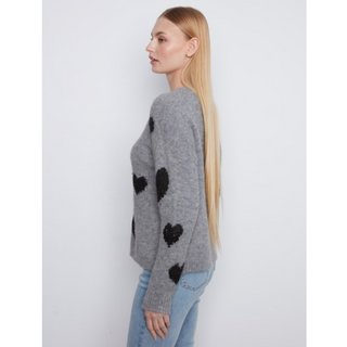 Heart Embroidered Crewneck Sweater