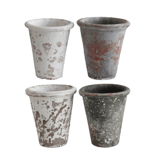 Distressed-Finish Clay Pots - dolly mama boutique