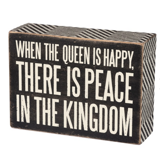 Box Sign "The Queen Is Happy" - dolly mama boutique