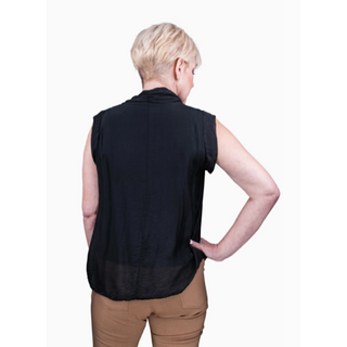 Sarita Drape-Neck Top - dolly mama boutique