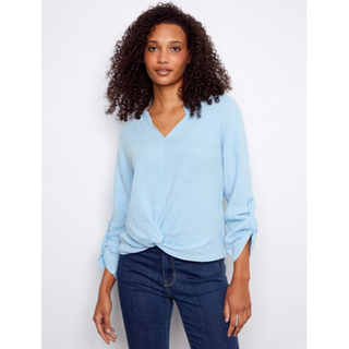 Long-Sleeve Roll-Up Top - dolly mama boutique