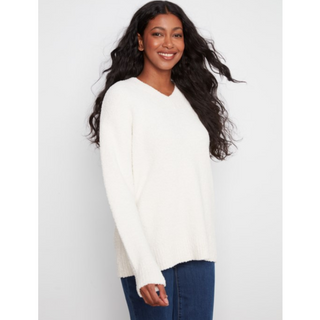 Boucle V-Neck Sweater
