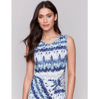 Sleeveless Dress with Faux Knot Detail - dolly mama boutique