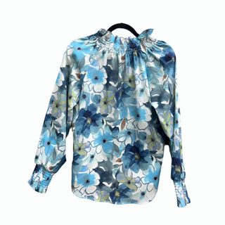 Floral Smocked Blouse - dolly mama boutique