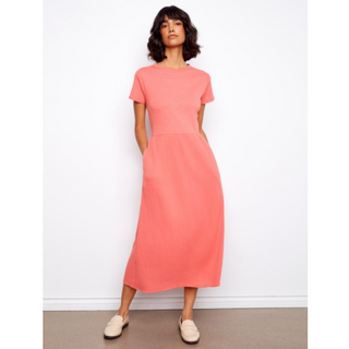 Crew-Neck Midi Dress - dolly mama boutique