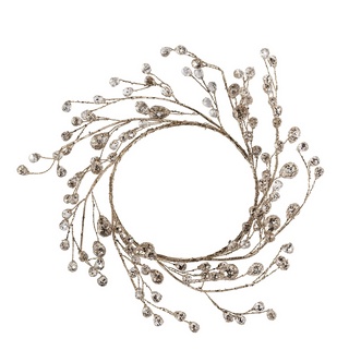 Beaded Glass Berry Wreath 9” - dolly mama boutique