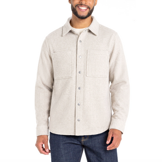 Snap-Front Woven Overshirt